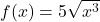 f(x)=5\sqrt{x^3}