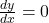 \frac{dy}{dx} =  0